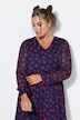 Kleid, A-Line, Kiss-Alloverprint, Ballon-Langarm
