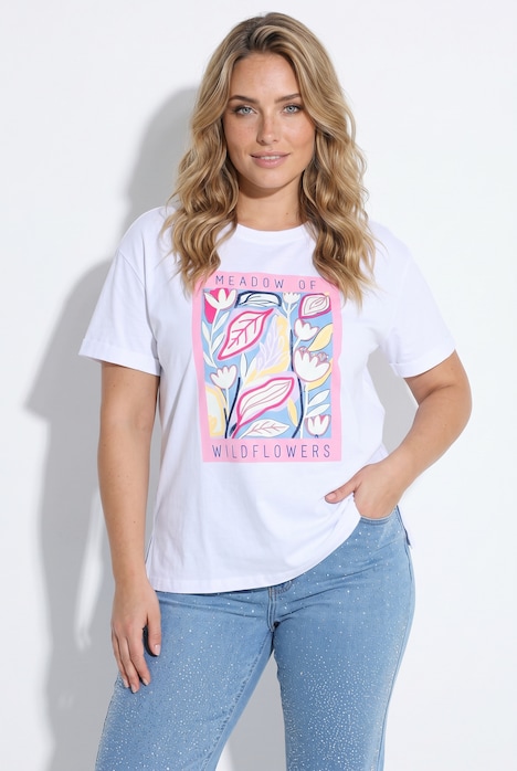 T-shirt, boxy fit, floral print