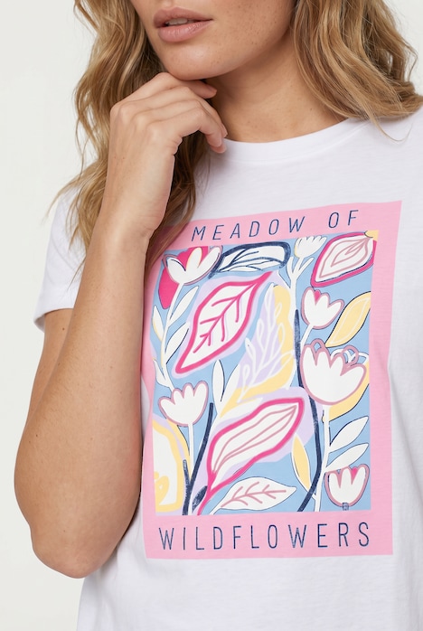T-shirt, boxy fit, floral print