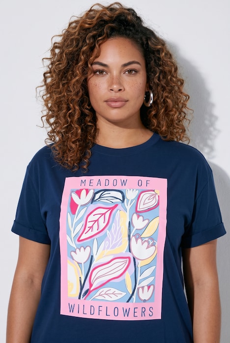 T-shirt, boxy fit, floral print