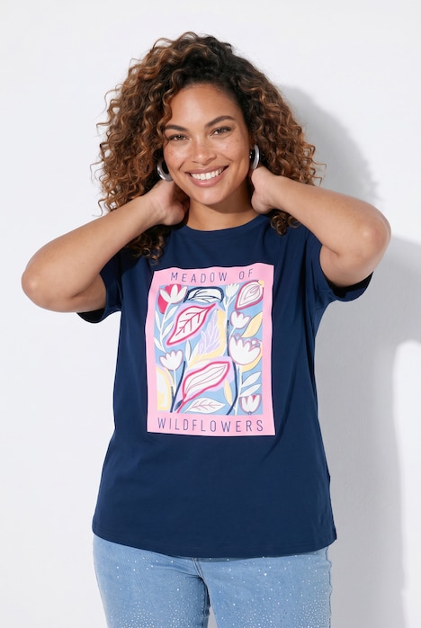 T-shirt, boxy fit, floral print