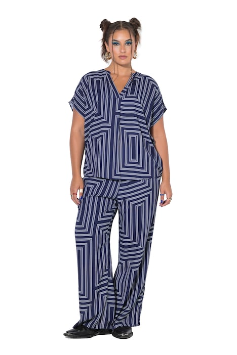 Blusenshirt, oversized, Print