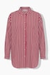 Stripete bluse, oversized, krepp, lange ermer