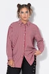 Stripete bluse, oversized, krepp, lange ermer