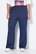 Nadelstreifen-Hose, Straight Wide Legs, Elastikbund