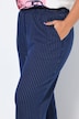 Nadelstreifen-Hose, Straight Wide Legs, Elastikbund