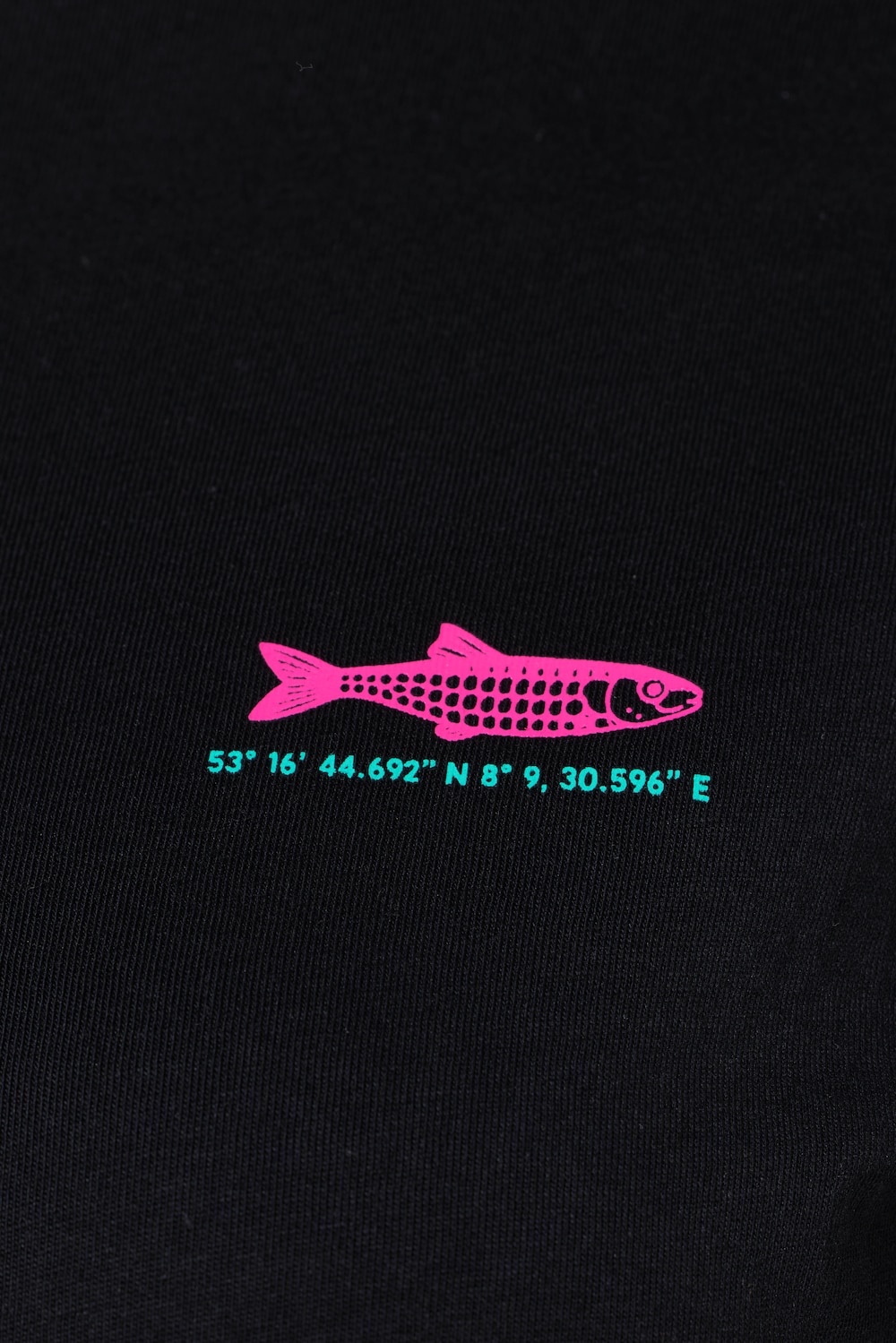 Stora storlekar T-shirt i boxig passform med sardinmotiv på ryggen, Dam, svart, storlek: 50, Bomull, Angel of Style