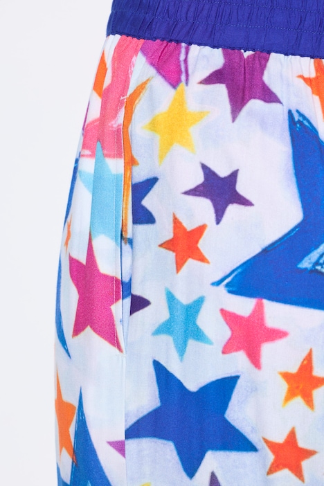 Palazzo-Hose, weites, gerades Bein, Sternen-Muster