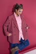 Nålestripet blazer, rett passform, dobbeltspent knappestolpe