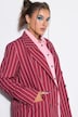 Nålestripet blazer, rett passform, dobbeltspent knappestolpe