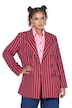 Nadelstreifen-Blazer, Straight Shape, doppelreihige Knopfleiste