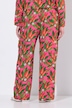 Pantalon, jambe large et droite, motif piments et fleurs