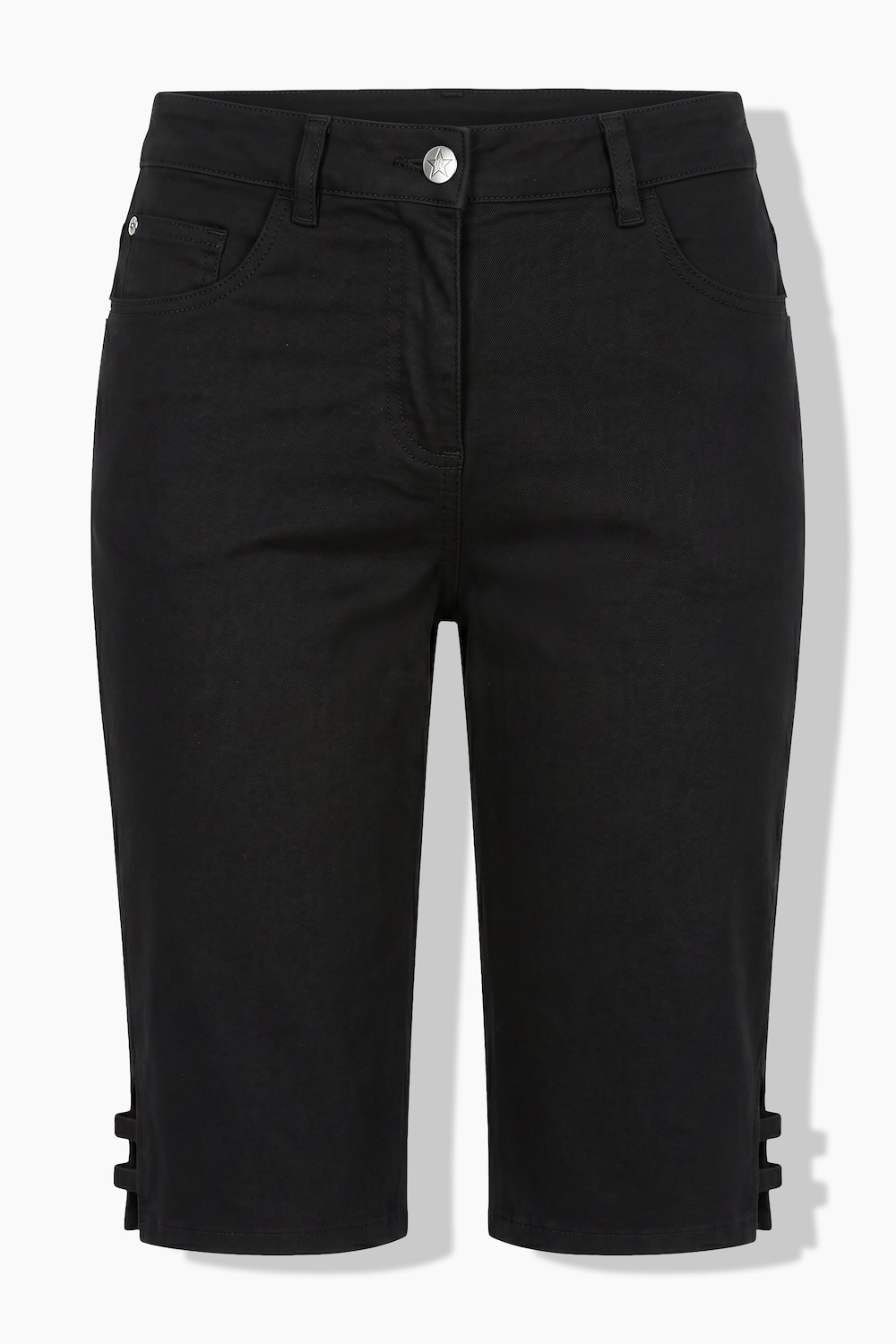 Jeans-Bermuda Berry, gerades Bein, 5-Pocket, Saumschlitz