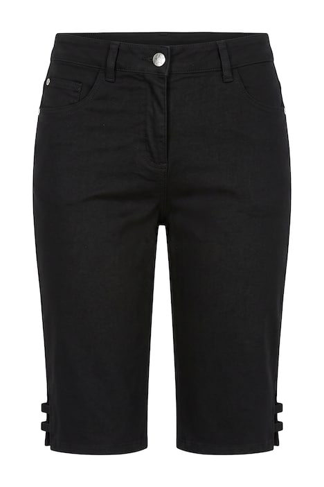 Berry denim Bermuda shorts, straight leg, 5 pocket, slit at hem