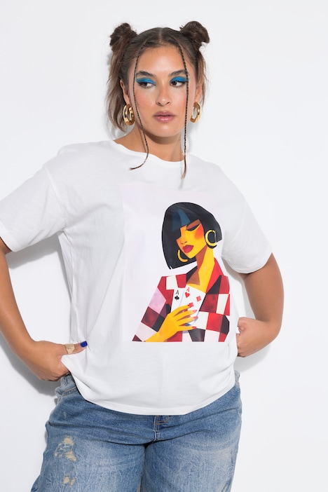 T-shirt, oversized model, luipaard