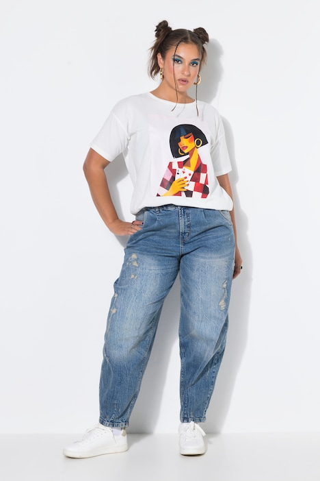 T-shirt, oversized model, luipaard