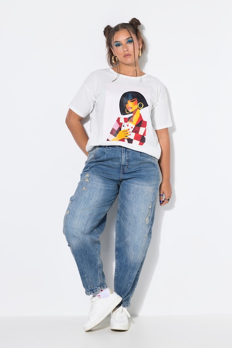 T-shirt, oversized model, luipaard