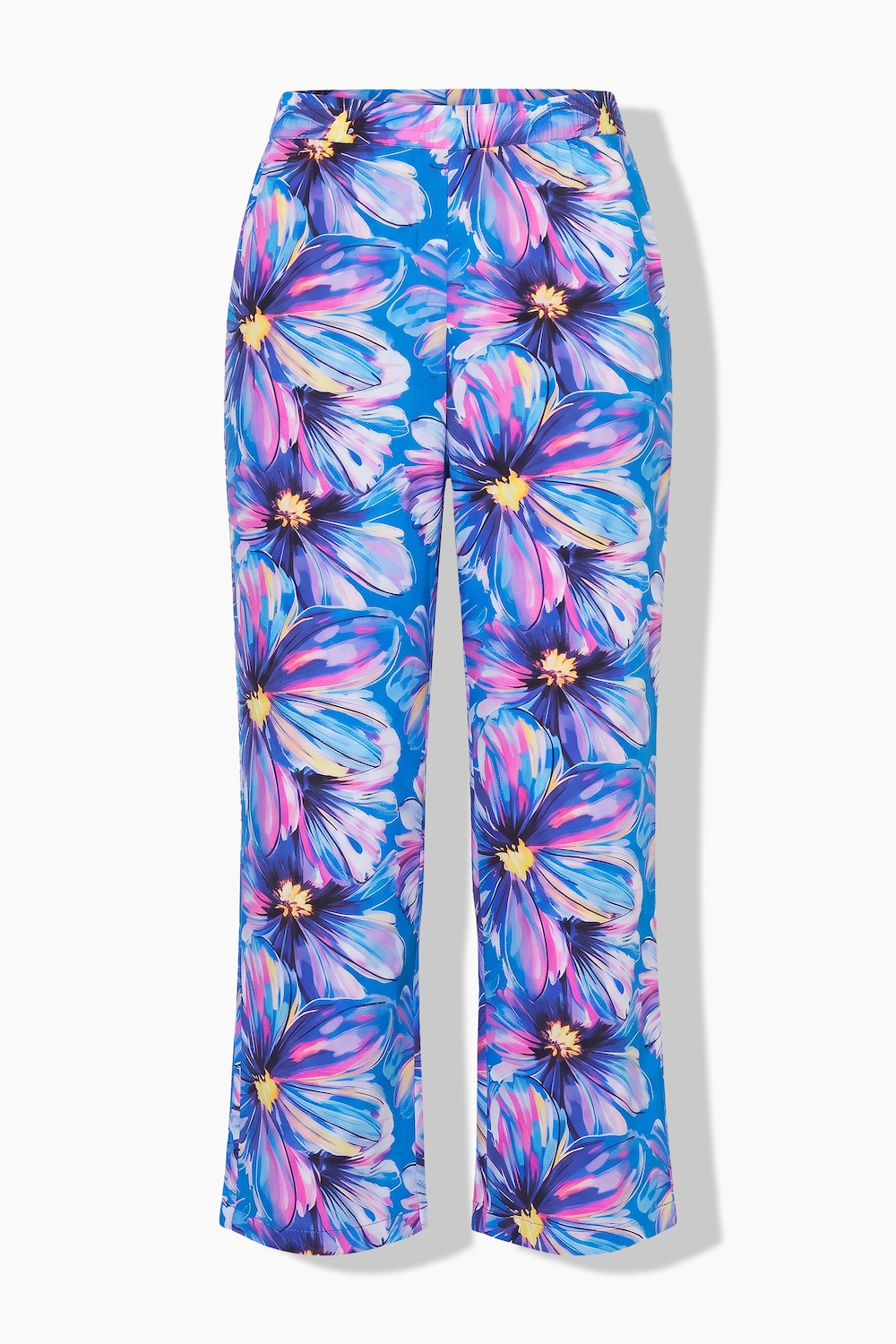 Hose, weites, gerades Bein, Blüten-Muster, Angel of Style x MIAMODA