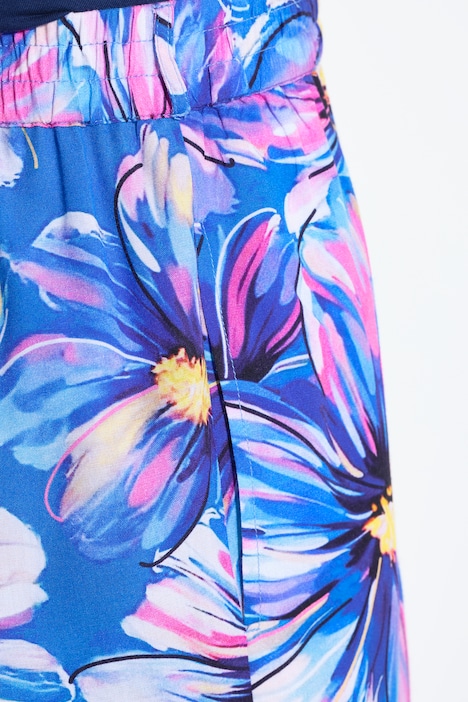 Hose, weites, gerades Bein, Blüten-Muster, Angel of Style x MIAMODA