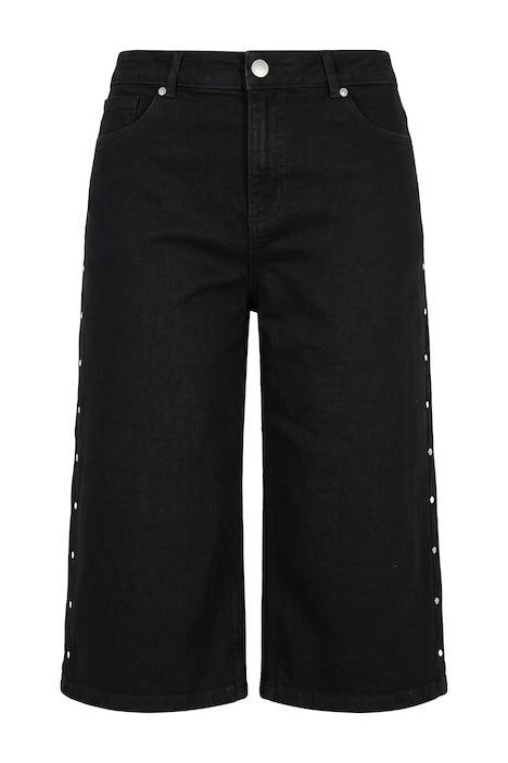 Denim Bermuda shorts, wide leg, 5 pockets