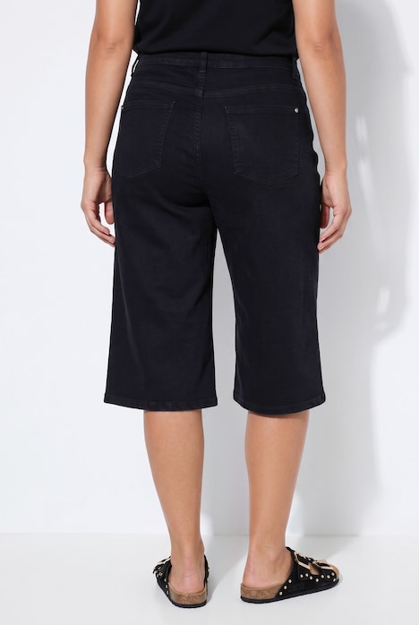 Jeans-Bermuda, weites Bein, 5-Pocket