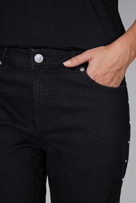 Jeans-Bermuda, weites Bein, 5-Pocket