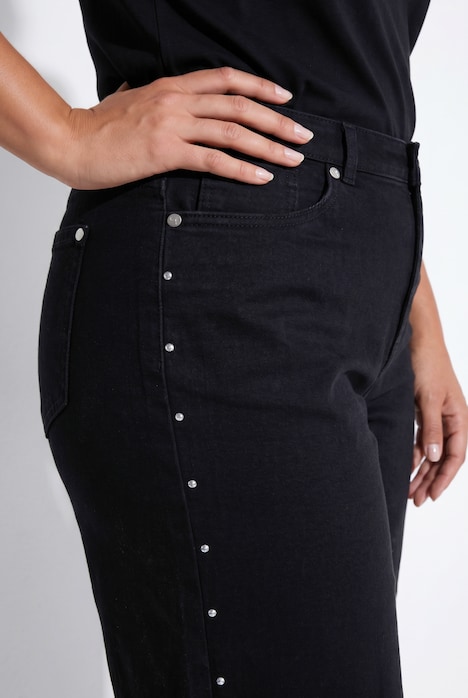 Jeans-Bermuda, weites Bein, 5-Pocket