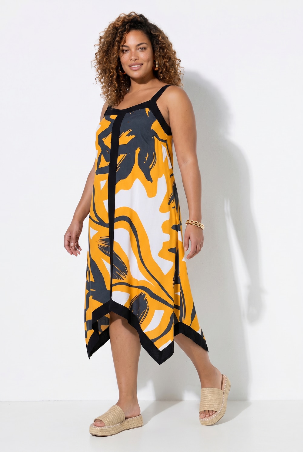 Viskose Kleid ärmellose A-Linie, Blütenmuster, ⁠Angel of Style x MIAMODA