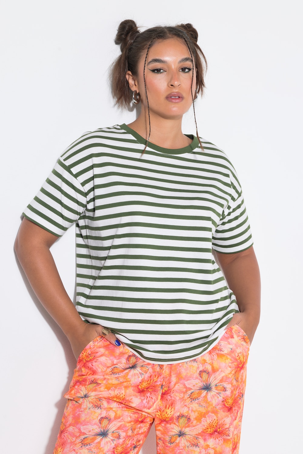T-Shirt, Oversize Shape, Ringel