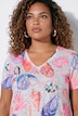 T-Shirt, Komfort Fit, Glitzersteinchen, Muschel-Muster