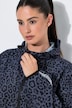 Regenjas, luipaardmotief, waterdicht, capuchon, klep