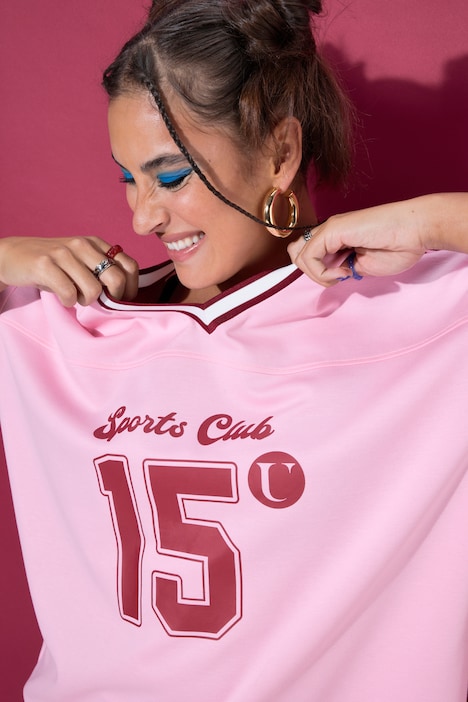 T-shirt, jersey, oversized vorm, nummer, strepen