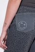 Jeans-Shorts, weites Bein, Leo-Patchoptik, 5-Pocket
