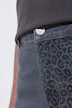 Jeans-Shorts, weites Bein, Leo-Patchoptik, 5-Pocket