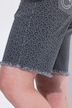 Jeans-Shorts, weites Bein, Leo-Patchoptik, 5-Pocket