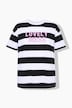 T-shirt dal taglio oversize con righe e scritta