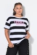 T-shirt dal taglio oversize con righe e scritta