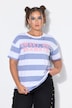 T-shirt dal taglio oversize con righe e scritta