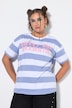 T-shirt dal taglio oversize con righe e scritta