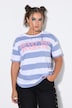 T-shirt dal taglio oversize con righe e scritta