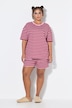Pyjama, kurzer Zweiteiler, Blockstreifen, Shirt, Shorts