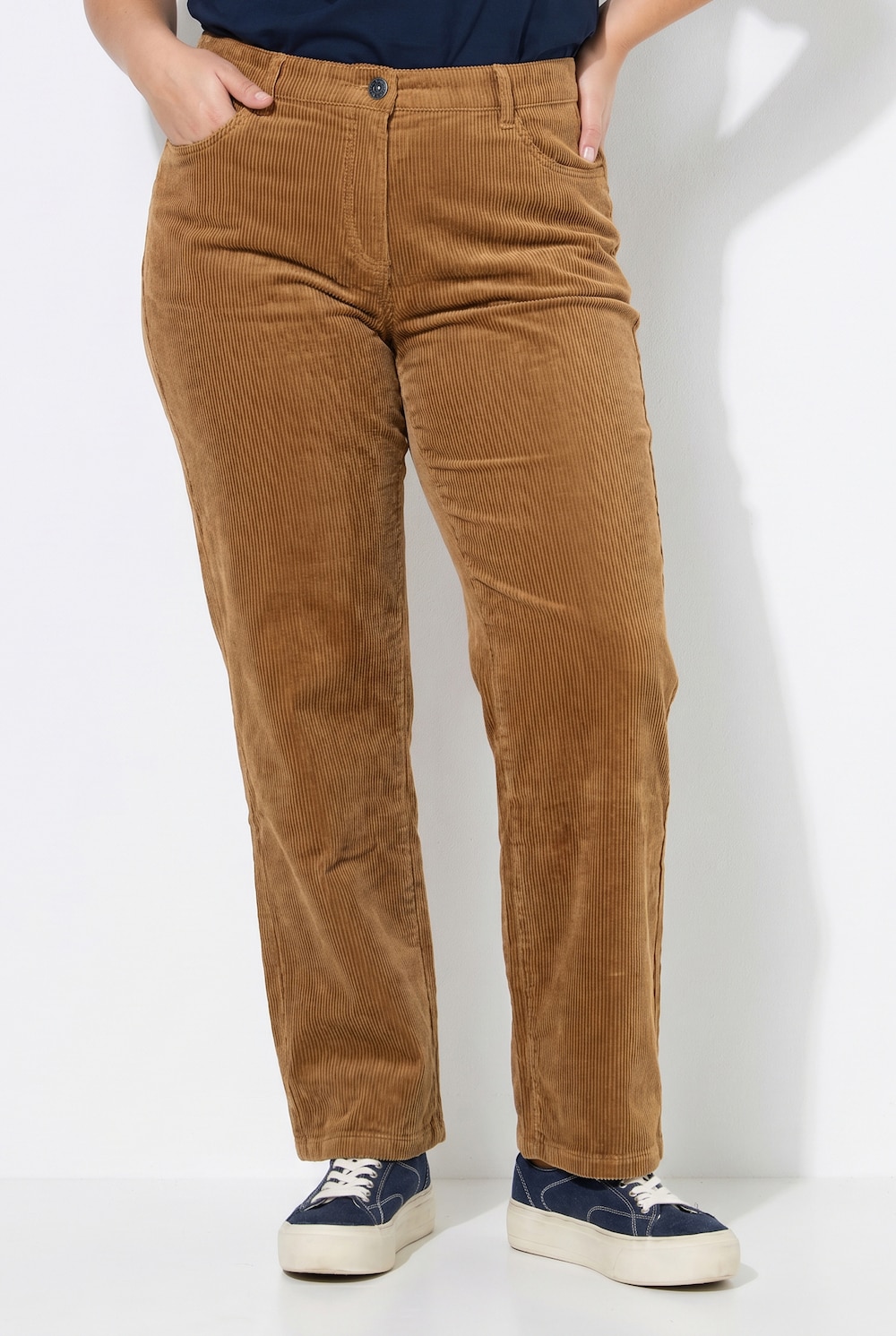 Cordhose Mary, weites Bein, Stretch, Biobaumwolle