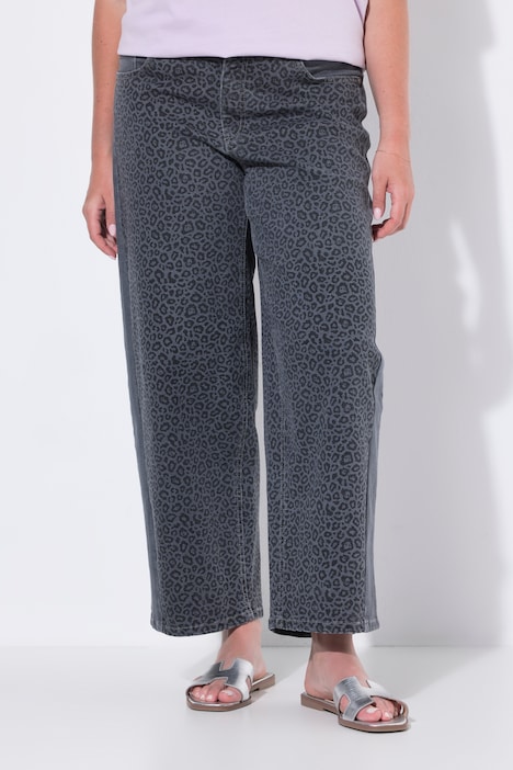 Barrel-Jeans, Barrel-Fit, Leo-Patchoptik, 5-Pocket