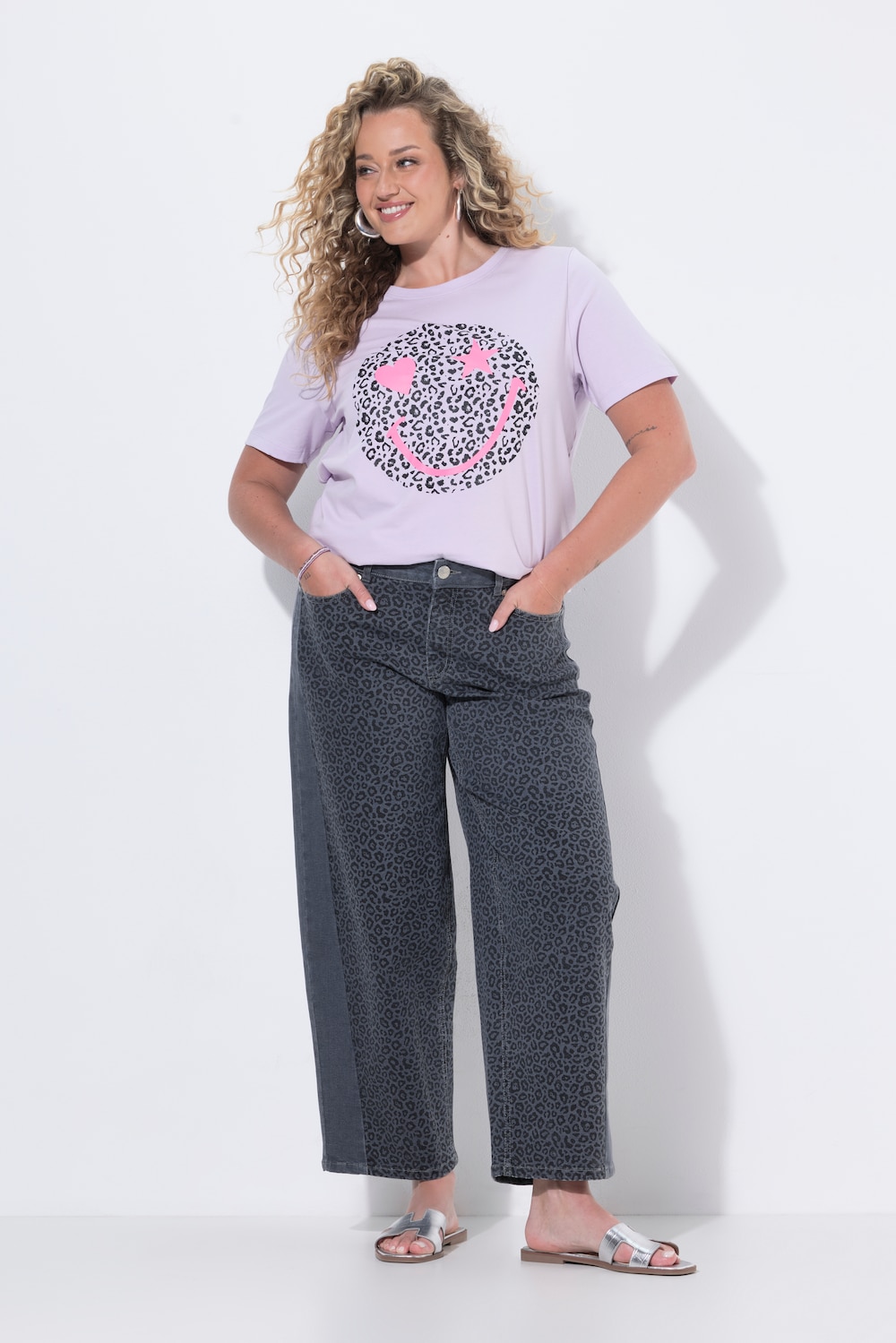 Barrel-Jeans, Barrel-Fit, Leo-Patchoptik, 5-Pocket