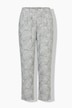 Broek, wijd, rechte pijp, bladpatroon