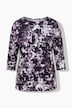 Shirt, Ziersteine, U-Boot-Ausschnitt, 3/4-Arm, Pima Cotton