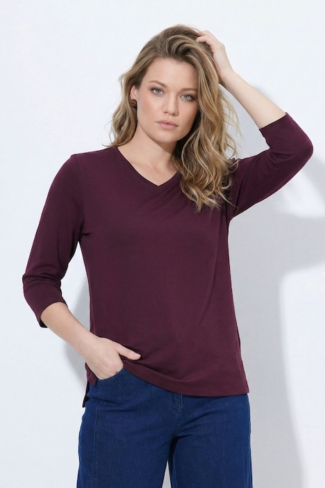 2 Pack Eco Cotton 3/4 Sleeve V-Neck Tees