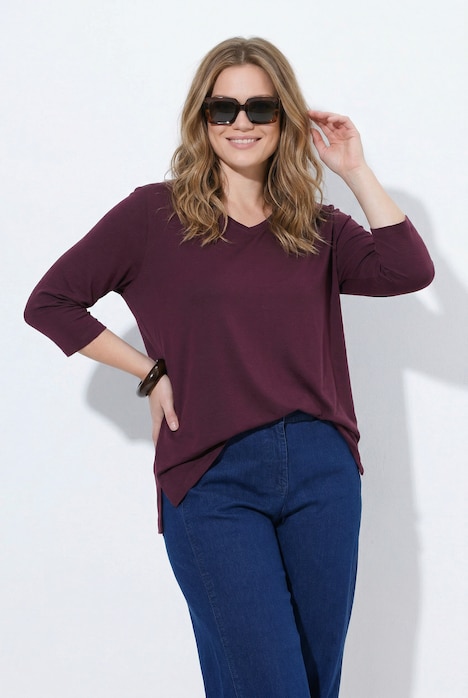 2 Pack Eco Cotton 3/4 Sleeve V-Neck Tees