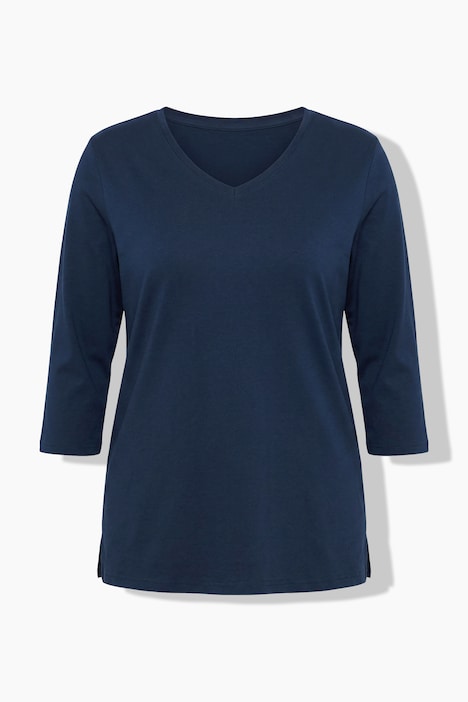 2 Pack Eco Cotton 3/4 Sleeve V-Neck Tees