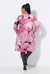 Floral Print Cupro Blend Long Sleeve Dress